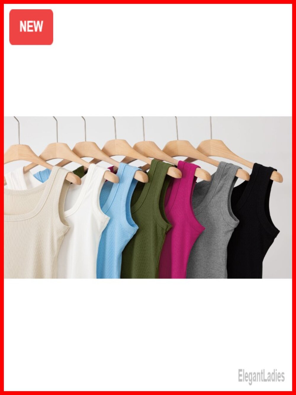 Womens Square Neck Ribbed Tank Top Fitted Sleeveless Summer Shirt - Picture 5 of 5
